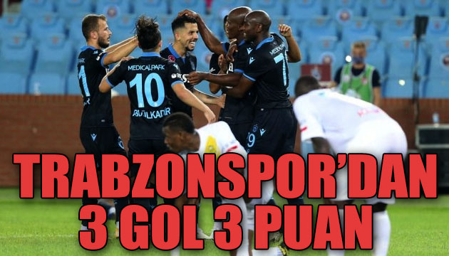 Trabzonspor, Yeni Malatyaspor’u 3-1 mağlup etti
