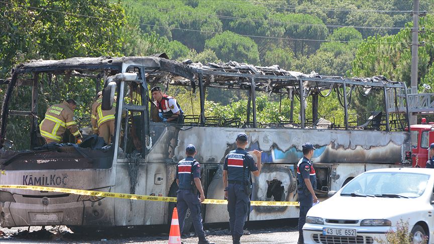 Balıkesir de yolcu otobüsündeki yangınla ilgili tutuklama kararı