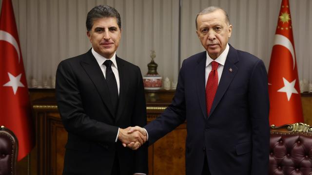 Erdoğan, Barzani yi kabul etti