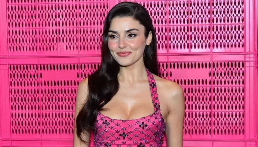 Hande Er�el'in tarz� yine dikkat �ekti! Lila elbisesi modaya y�n verecek