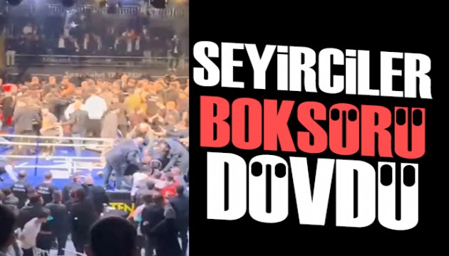 Ortal�k kar��t�: Seyirciler ringde boks�r d�vd�