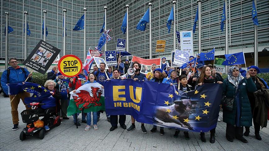 Brüksel de Brexit karşıtı gösteri