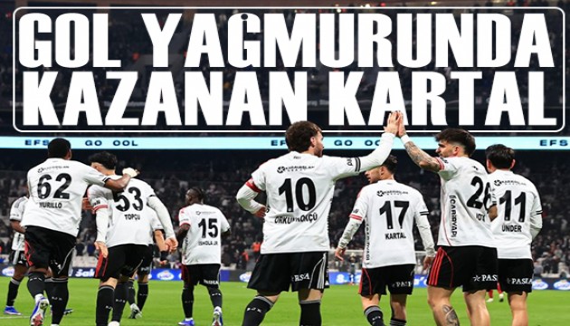 Gol ya�murunda 3 puan Be�ikta�'�n