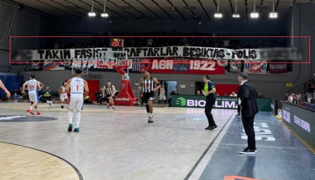 Be�ikta� ma��nda �irkin pankart: Kul�pten a��klama geldi