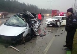 Bursa da trafik kazası!