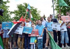 Ankara da çocuklar İsrail in saldırılarını protesto etti!
