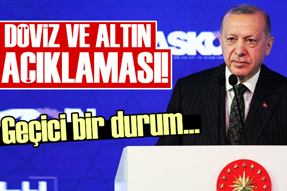 Cumhurbaşkanı Erdoğan dan döviz ve altın açıklaması!