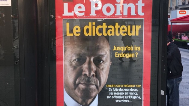 Fransız dergiden  Diktatör Erdoğan  kapağı