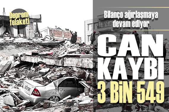 Bilançoyu Cumhurbaşkanı Erdoğan açıkladı: Can kaybı 3 Bin 549 a yükseldi