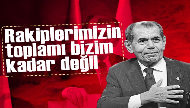 Dursun �zbek: 'Rakiplerimizin toplam� bizim kadar de�il'