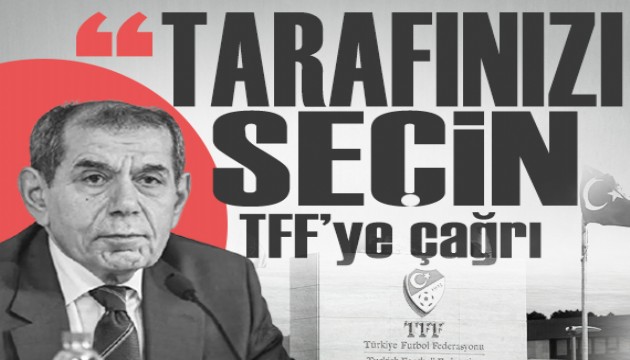 Dursun �zbek'ten TFF'ye 'taraf�n�z� se�in' �a�r�s�