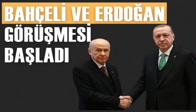 Cumhurbakan Erdoan ve Baheli grmesi balad