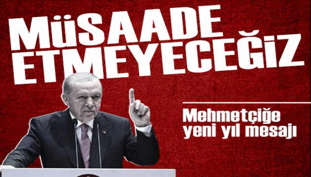 Cumhurba�kan� Erdo�an'dan mehmet�i�e yeni y�l mesaj�