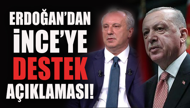 Erdoğan dan Muharrem İnce açıklaması: Hakkıdır!