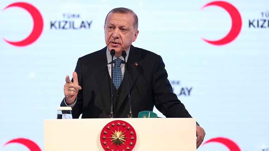 Erdoğan dan Türk Kızılayı mesajı