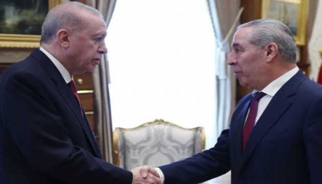 Cumhurba�kan� Erdo�an, Filistin Devlet Ba�kan Yard�mc�s� e�-�eyh�i kabul etti