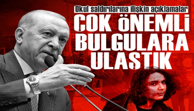 Cumhurba�kan� Erdo�an'dan okul sald�r�lar�na ili�kin a��klamalar: '�ok �nemli bulgulara ula�t�k'