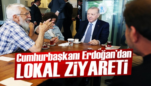Cumhurba�kan� Erdo�an'dan lokal ziyareti