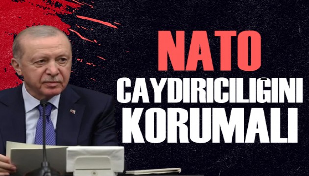 Cumhurba�kan� Erdo�an: NATO cayd�r�c�l���n� muhafaza etmeli