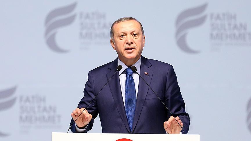 Erdoğan dan  yıldönümü  mesajı