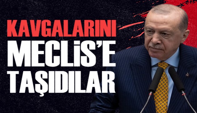Cumhurba�kan� Erdo�an: Kavgalar�n� Meclis'e ta��d�lar