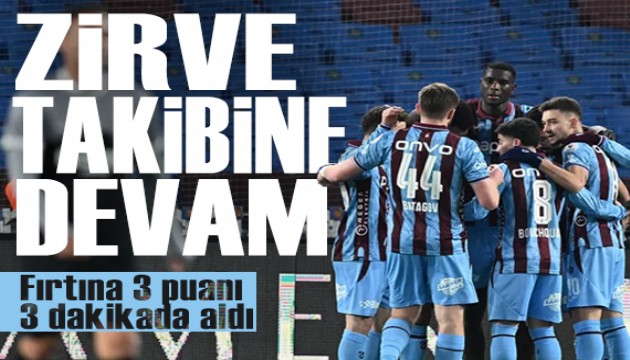 Trabzonspor zirve takibine devam dedi