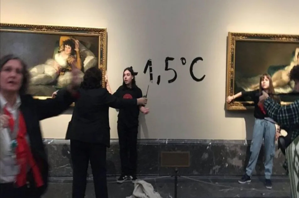 İklim aktivistleri bu kez Goya tablolarını hedef aldı!