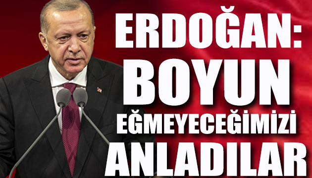 Erdoğan: Boyun eğmeyeceğimizi anladılar