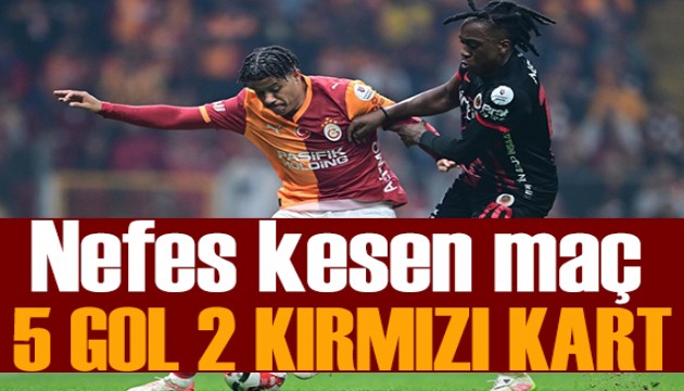 stanbul'da nefes kesen ma: 5 gol 2 krmz kart!