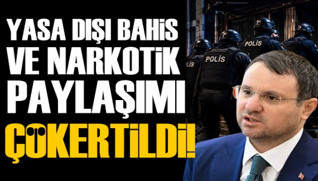 Bakan G�rlek'ten yasa d��� bahis ve narkokapan a��klamas�: ��kertildiler!