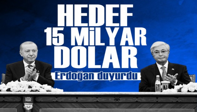 Cumhurba�kan� Erdo�an Kazakistan'la ticaret hacmi hedefini a��klad�