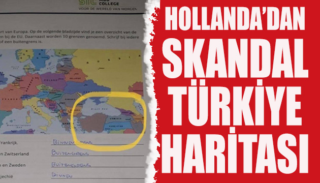 Hollanda dan skandal Türkiye haritası