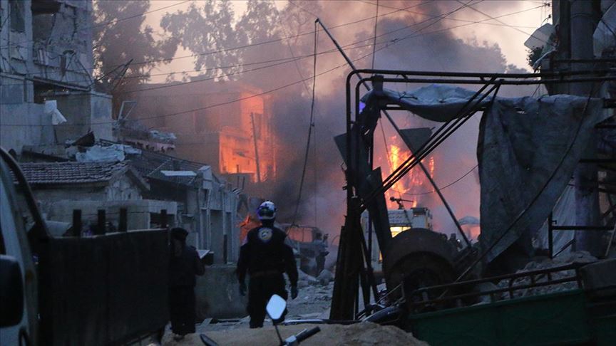 İdlib de iftar vaktinde hava saldırısı: 3 ölü, 8 yaralı