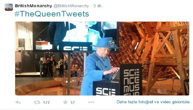 İngiltere Kraliçesi 2. Elizabeth ilk tweetini attı!