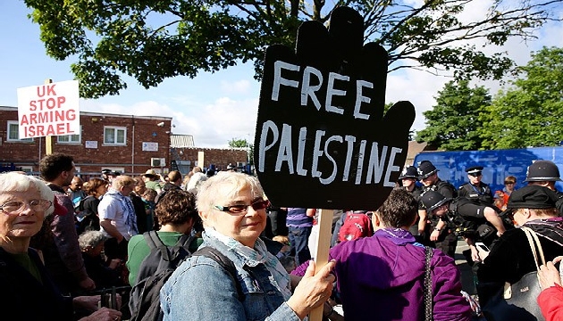 İngiltere de  İsrail  protestosu!
