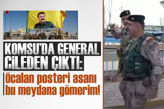 Komşu da Tuğgeneral çileden çıktı: Öcalan posteri asanı bu meydana gömerim!
