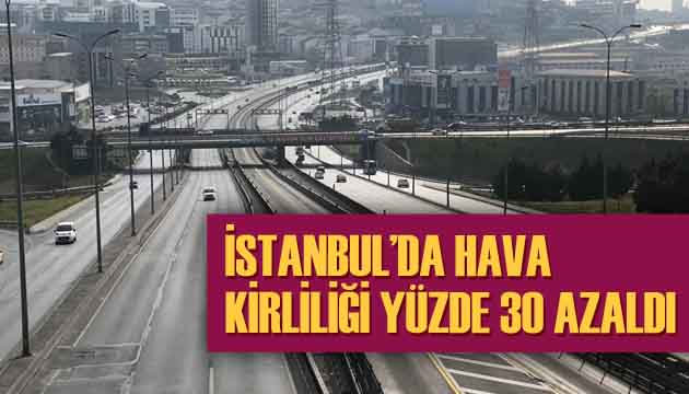 İstanbul da hava kirliliği yüzde 30 azaldı!