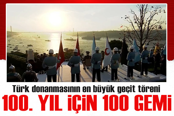 İstanbul Boğazı nda Cumhuriyet in 100. yılı için görkemli tören!