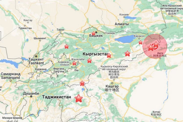 Kırgızistan da peş peşe iki deprem