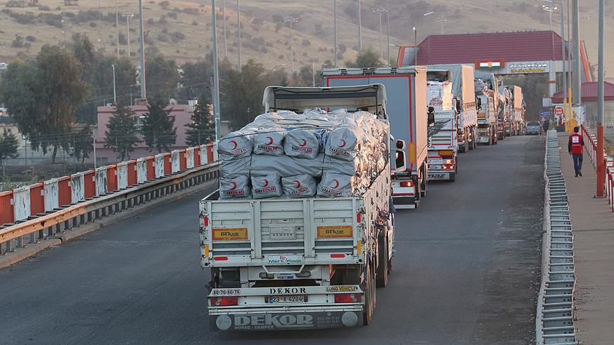 Kızılay ın yardım konvoyu Irak ta