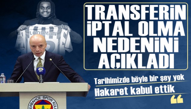 Fenerbah�e Ba�kanvekili Murat Salar, Lookman transferinin neden iptal oldu�unu a��klad�