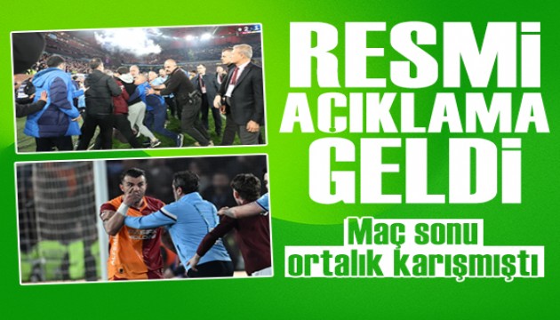 Trabzonspor'dan 'kavga' a��klamas�