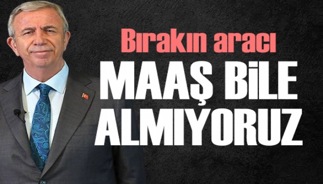 Soru�turma izni verilen Mansur Yava�'tan a��klama: Maa� bile alm�yoruz