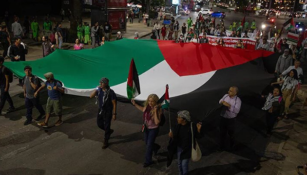 Meksika da Filistin yürüyüşü