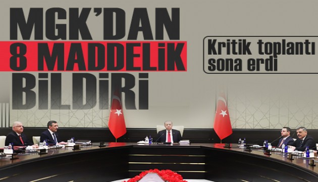 Kritik toplant� sona erdi: MGK'dan 8 maddelik bildiri