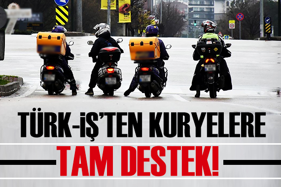 Türk-İş ten motosikletli kuryelere destek!