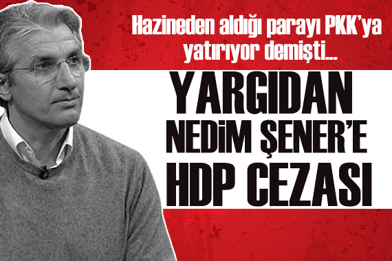 Yargıdan Nedim Şener e HDP cezası