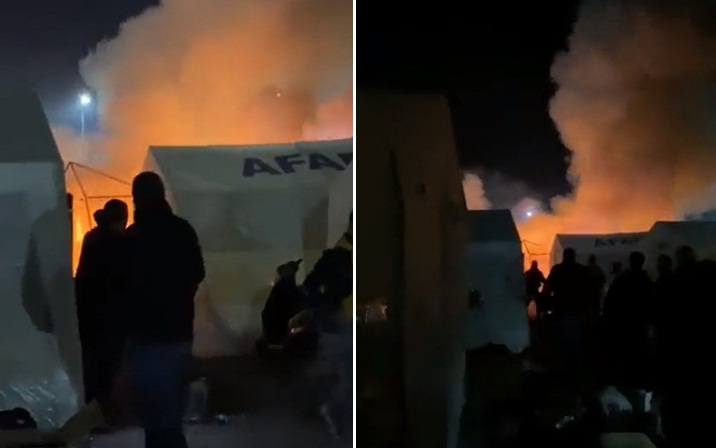Osmaniye deki çadır kentte yangın paniği
