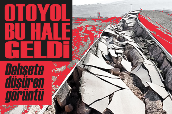 Kahramanmaraş ta deprem sonrası havadan görüntülenen otoyolun son hali dehşete düşürdü