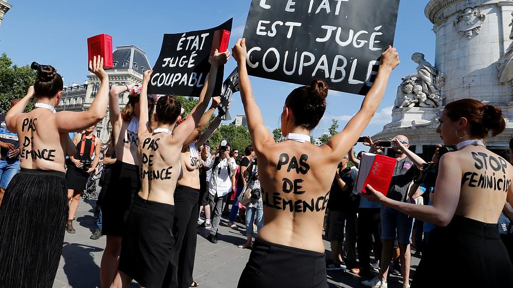 Paris’te kadın cinayetleri protesto edildi